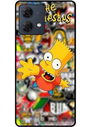 Силіконовий чохол бампер для motorola moto g84 з малюнком стикери гравіті фолз футурама маріо