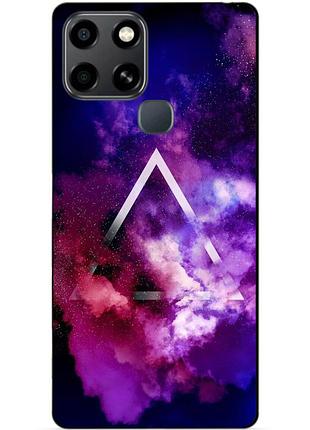 Чехол силиконовый бампер для infinix smart 6 с рисунком космос галактика