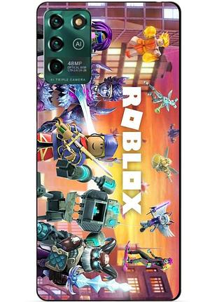 Чехол силиконовый бампер для zte blade v30 vita с картинкой роблокс roblox