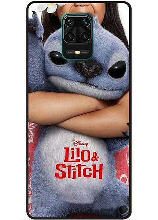Силиконовый чехол бампер для xiaomi redmi note 9s стич и лило stitch