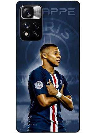 Силіконовий бампер чохол для xiaomi redmi note 11 pro plus 5g з малюнком мбаппе псж mbappe