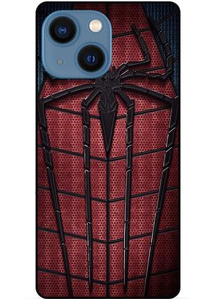 Силиконовый бампер чехол для iphone 13 mini с картинкой человек паук spider man
