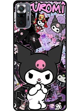 Силіконовий бампер чохол для xiaomi redmi note 10 pro з малюнком kuromi куроми