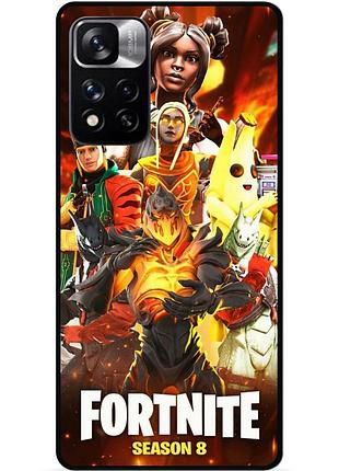 Силиконовый чехол бампер для xiaomi redmi note 11 pro plus 5g с рисунком fortnite marvel фортнайт марвел
