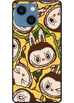 Чехол силиконовый бампер для iphone 15 plus лабубу labubu