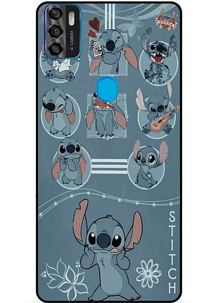 Силіконовий бампер чохол для zte blade a7s з картинкою стіч stitch