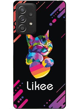 Силіконовий чохол бампер для samsung a53 5g з малюнком likee лайки