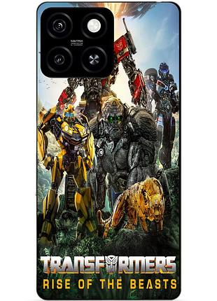 Чехол силиконовый бампер для zte blade a55 звероботы трансформеры transformers