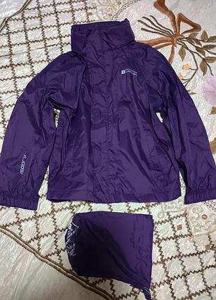 Куртка-дождевик mountain warehouse kids pakka jacket фиолетовая водонепроницаемая детская 3-4 года (age 3-4)