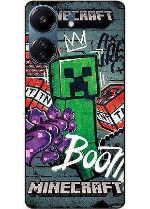 Силіконовий чохол бампер для xiaomi poco x7 pro гра minecraft майнкрафт
