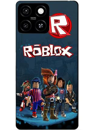Силіконовий чохол бампер для zte blade a55 з малюнком roblox роблокс