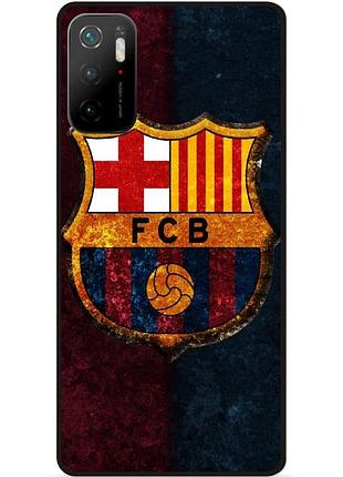 Силіконовий чохол бампер для xiaomi poco m3 pro з малюнком барселона barcelona