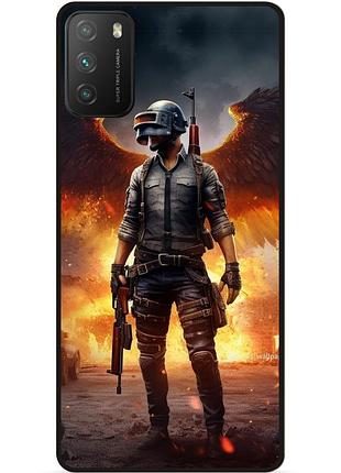 Силиконовый чехол бампер для xiaomi poco m3 пабг puвg