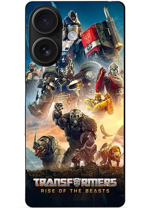 Чехол силиконовый бампер для iphone 16 plus с картинкой звероботы трансформеры transformers