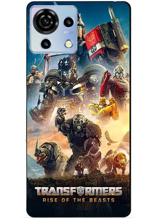 Чехол силиконовый бампер для zte blade v50 vita с картинкой звероботы трансформеры transformers