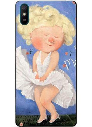 Силіконовий чохол бампер для xiaomi redmi 9a з малюнком мерілін монро гапчинська marilyn monroe