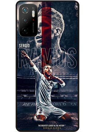 Чехол силиконовый бампер для xiaomi poco m3 pro с рисунком sergio ramos серхио рамос