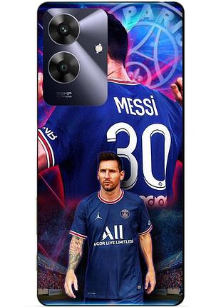 Силіконовий чохол бампер для realme note 60x з малюнком мессі псж messi