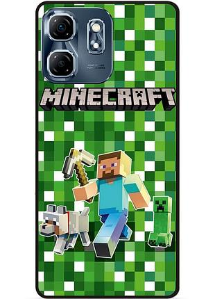 Силіконовий чохол бампер для infinix smart 9 (x6532) стів minecraft кріпер майнкрафт