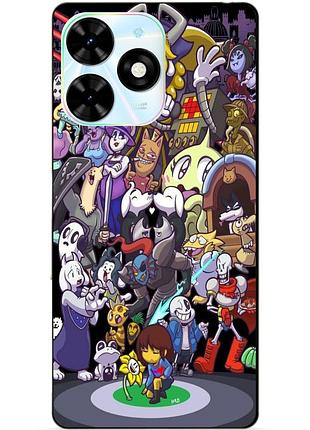 Чехол силиконовый бампер для infinix smart 8 plus (x6526) с рисунком undertale андертейл