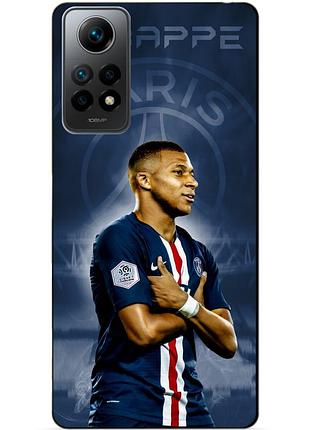 Силиконовый бампер чехол для xiaomi redmi note 12 pro с рисунком мбаппе псж mbappe