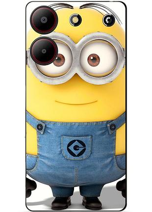 Чехол силиконовый бампер для zte blade a54 с рисунком миньон стюарт minion