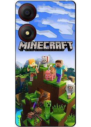 Силіконовий чохол бампер для zte blade a34 з малюнком minecraft майнкрафт