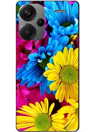 Силіконовий чохол бампер для xiaomi redmi note 13 pro plus 5g з малюнком хризантеми квіти