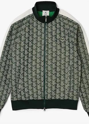 Олімпійка lacoste jacquard zip track jacket monogram patterned