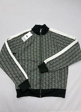 Олімпійка lacoste jacquard zip track jacket monogram patterned 2