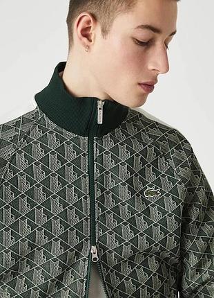 Олімпійка lacoste jacquard zip track jacket monogram patterned 7