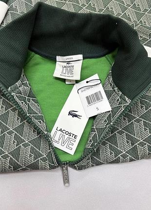 Олімпійка lacoste jacquard zip track jacket monogram patterned 4