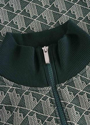 Олімпійка lacoste jacquard zip track jacket monogram patterned 8