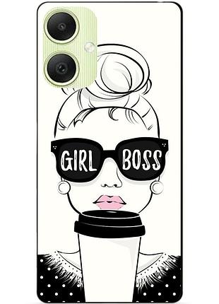 Силіконовий чохол бампер для samsung a06 з малюнком girl boss