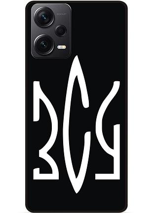 Силиконовый бампер чехол для xiaomi redmi note 12 pro plus с рисунком зсу украина