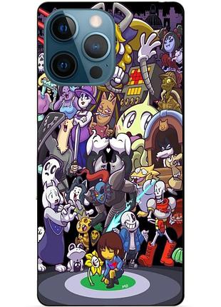 Силиконовый бампер чехол для iphone 12 pro max с рисунком undertale андертейл