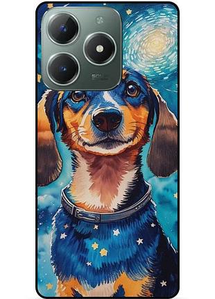Силіконовий бампер чохол для infinix smart 8 plus (x6526) з малюнком пес ван гог зіркова ніч