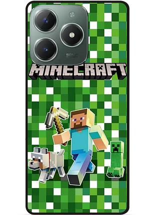 Силіконовий чохол бампер для realme c61 стів minecraft кріпер майнкрафт