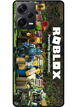 Силиконовый чехол бампер для xiaomi redmi note 12 pro 5g с картинкой роблокс roblox