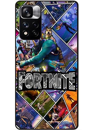 Силіконовий чохол бампер для xiaomi redmi note 11 pro plus 5g з картинкою фортнайт fortnite