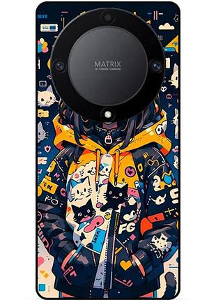 Силіконовий бампер чохол для huawei honor magic 6 lite з малюнком котики аніме