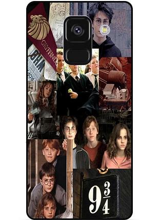 Чехол силиконовый бампер для samsung a8 plus с картинкой harry potter гарри поттер