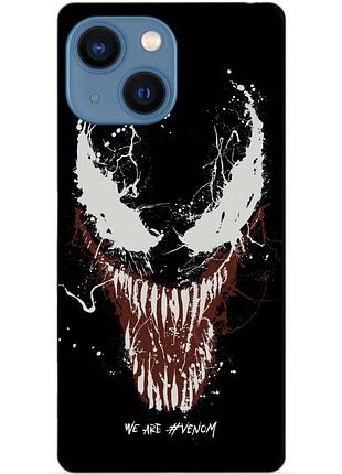 Чехол силиконовый бампер для iphone 15 с рисунком веном venom