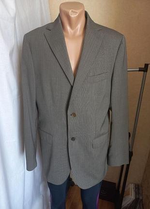 Чоловічий класичний вовняний піджак massimo dutti super 130's wool (розмір 52 / l-xl)
