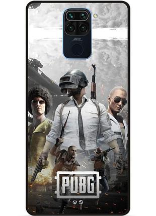 Силиконовый чехол бампер для xiaomi redmi note 9 с картинкой puвg пабг