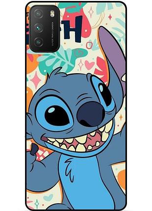 Силіконовий бампер чохол для xiaomi poco m3 з малюнком stitch стіч