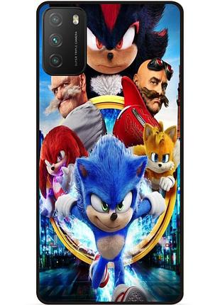 Силіконовий бампер чохол для xiaomi poco m3 з малюнком соник sonik