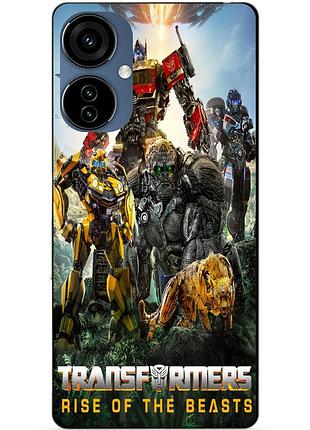 Силиконовый чехол бампер для oppo a40m звероботы трансформеры transformers