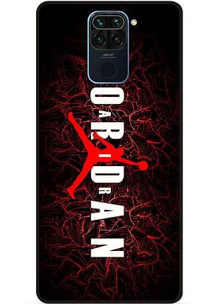 Силіконовий чохол бампер для xiaomi redmi note 9 з малюнком air jordan