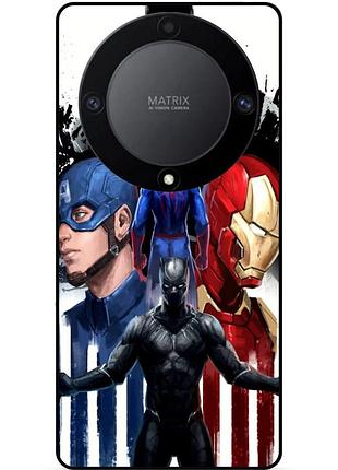 Чехол силиконовый бампер для huawei honor magic 6 lite с рисунком marvel марвел человек паук